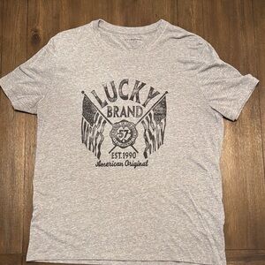 Lucky Brand Heather Gray American Original T-Shirt